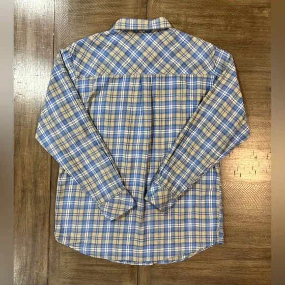 Venado Men’s Flannel Blue Plaid Button Down Shirt Long Sleeve 100% Cotton Large - Picture 12 of 15